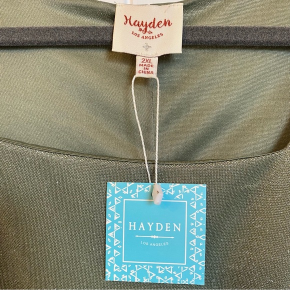 Hayden Los Angeles Longsleeve Short Dress - Green Gitz - Picture 2 of 4